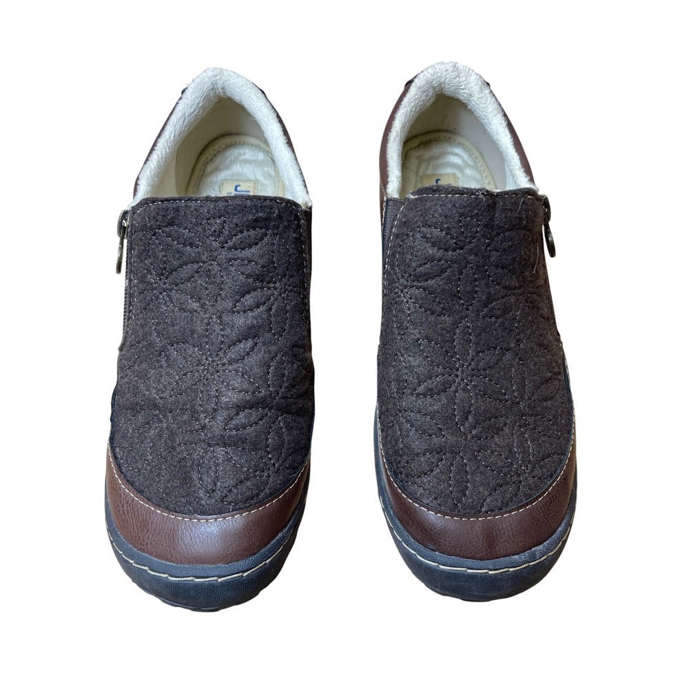 JBU Jambu by Jambu Memory Foam Brown Quilted Zip Ankle Boots Womens Size 7.5M